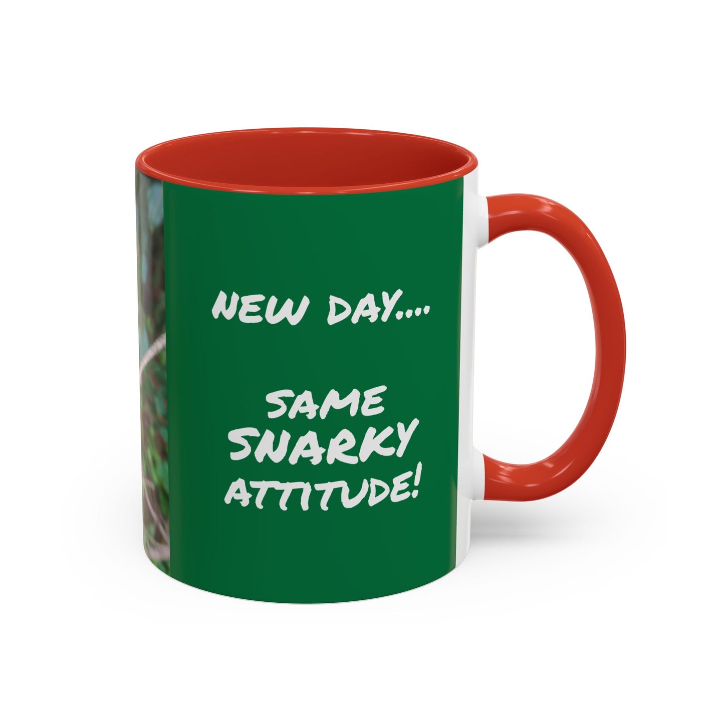 Parrot Accent Coffee Mug (11, 15oz), 8 Colors - Same Snarky Attitude, green