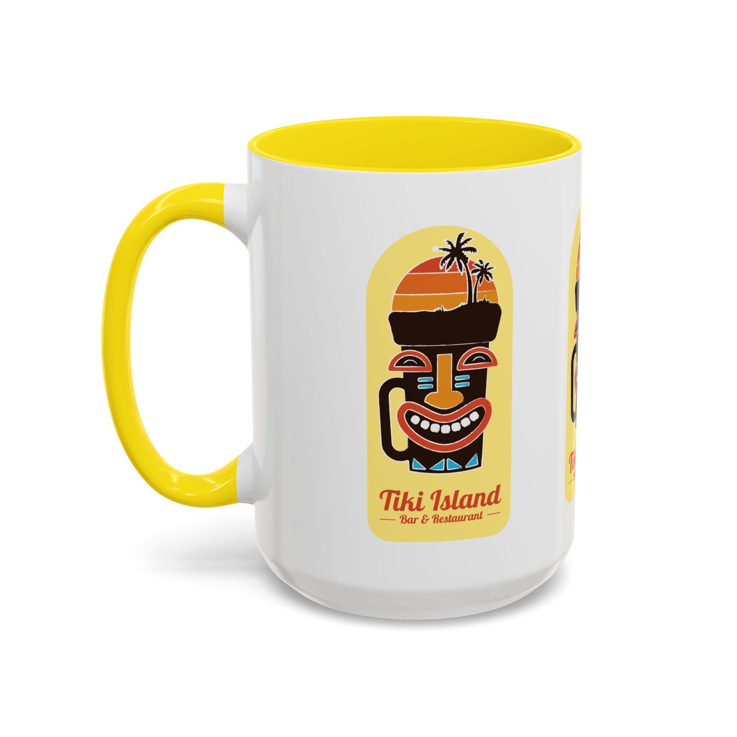 Copy of Tiki Island Accent Coffee Mug, 8 Colors - Fun Tropical Drinkware for Beach Vibes, Yellow