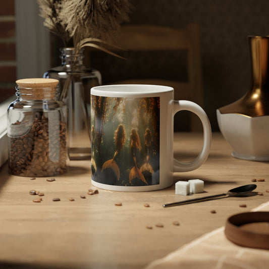 Jumbo Mug, 20oz, Mermaid Trio | Tropical Coffee Cup