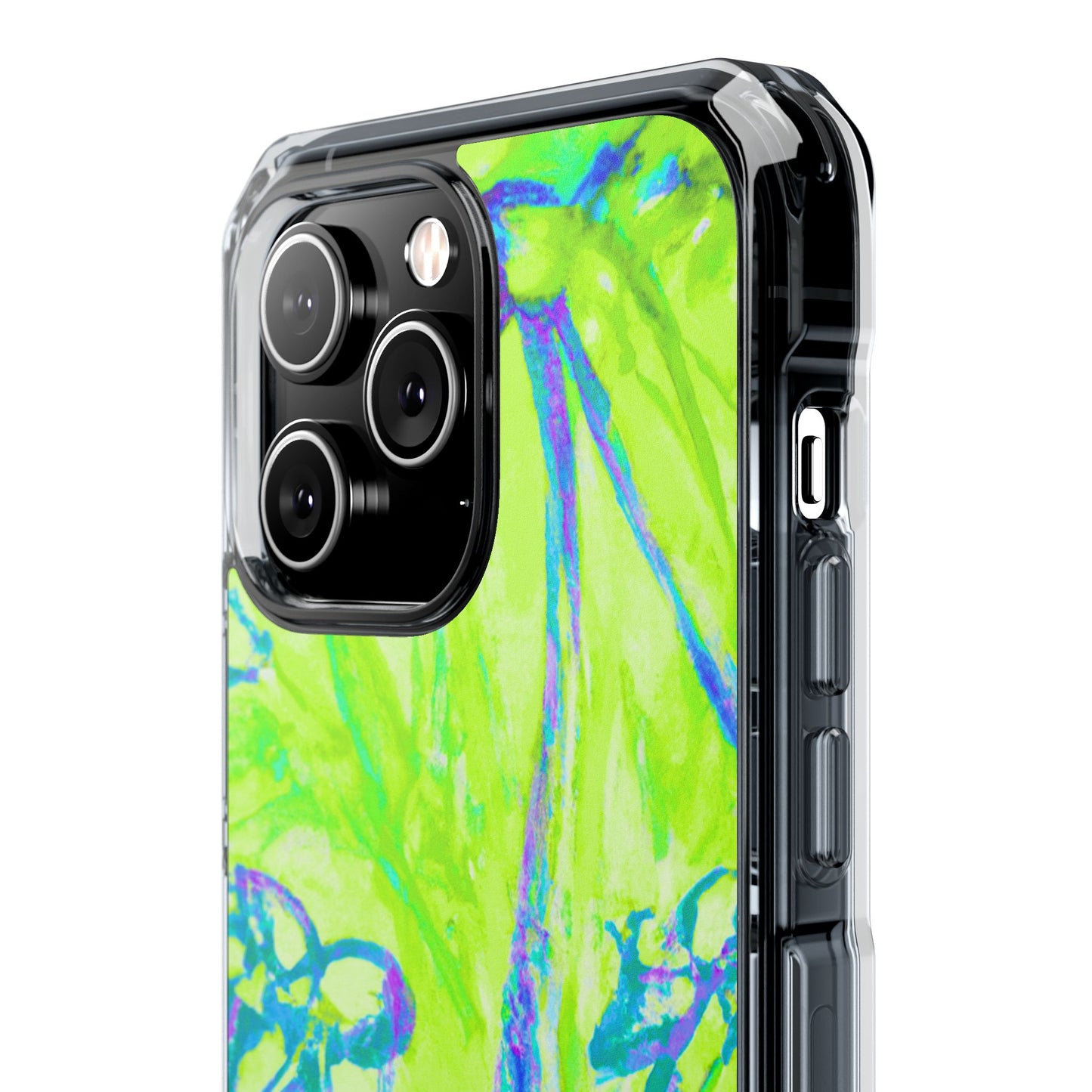 Tropical Doodles/Lime Magnetic Clear Phone Case, Many Models