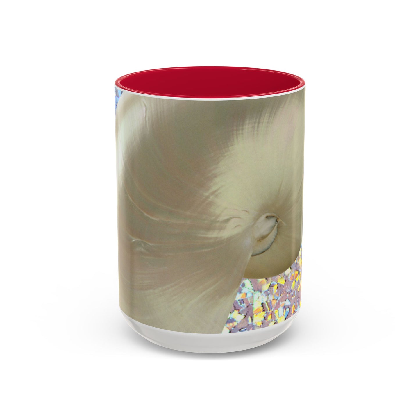 Colorful Mugs (11oz, 15oz), Disco White Nautilus Macro