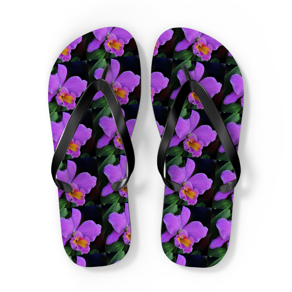 Flip Flops - Purple Orchids Majesty
