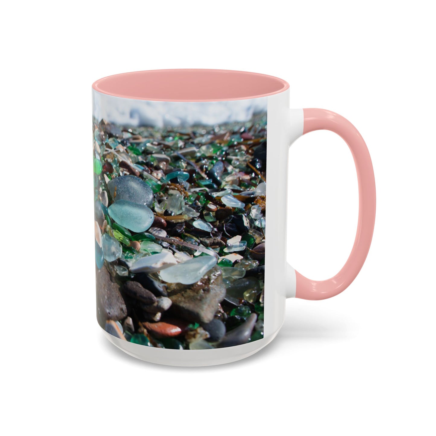 Coastal Accent Coffee Mug | Sea-Inspired Drinkware / Beach Glass Along Shoreline