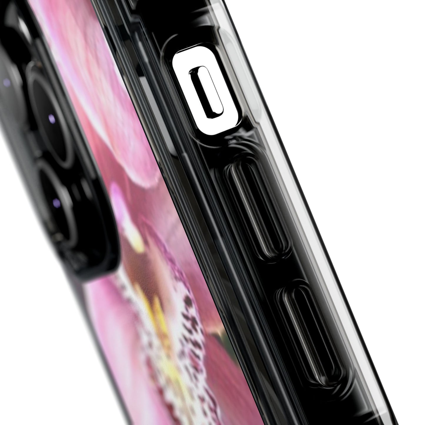 Pink Orchid/Photo Magnetic Clear Phone Case, Many Models