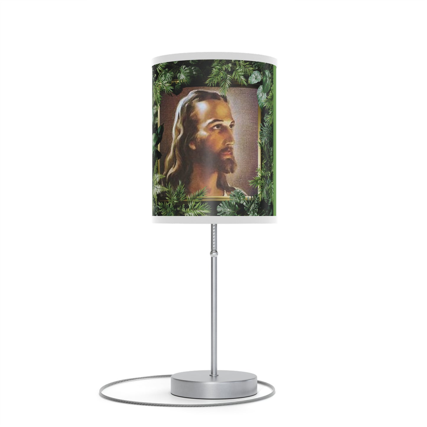 Religious Lamp on a Stand, US|CA plug - Tropical Head of Christ