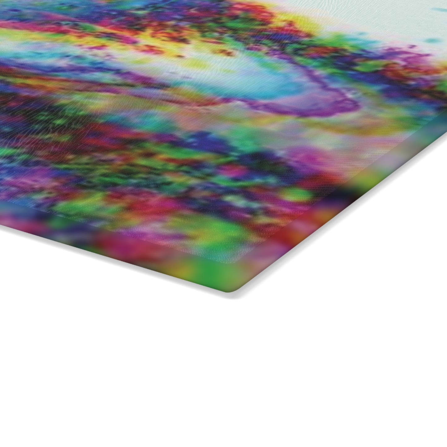 Glass Cutting Board, 2 sizes - Solo Mermaid, Rainbow Trace
