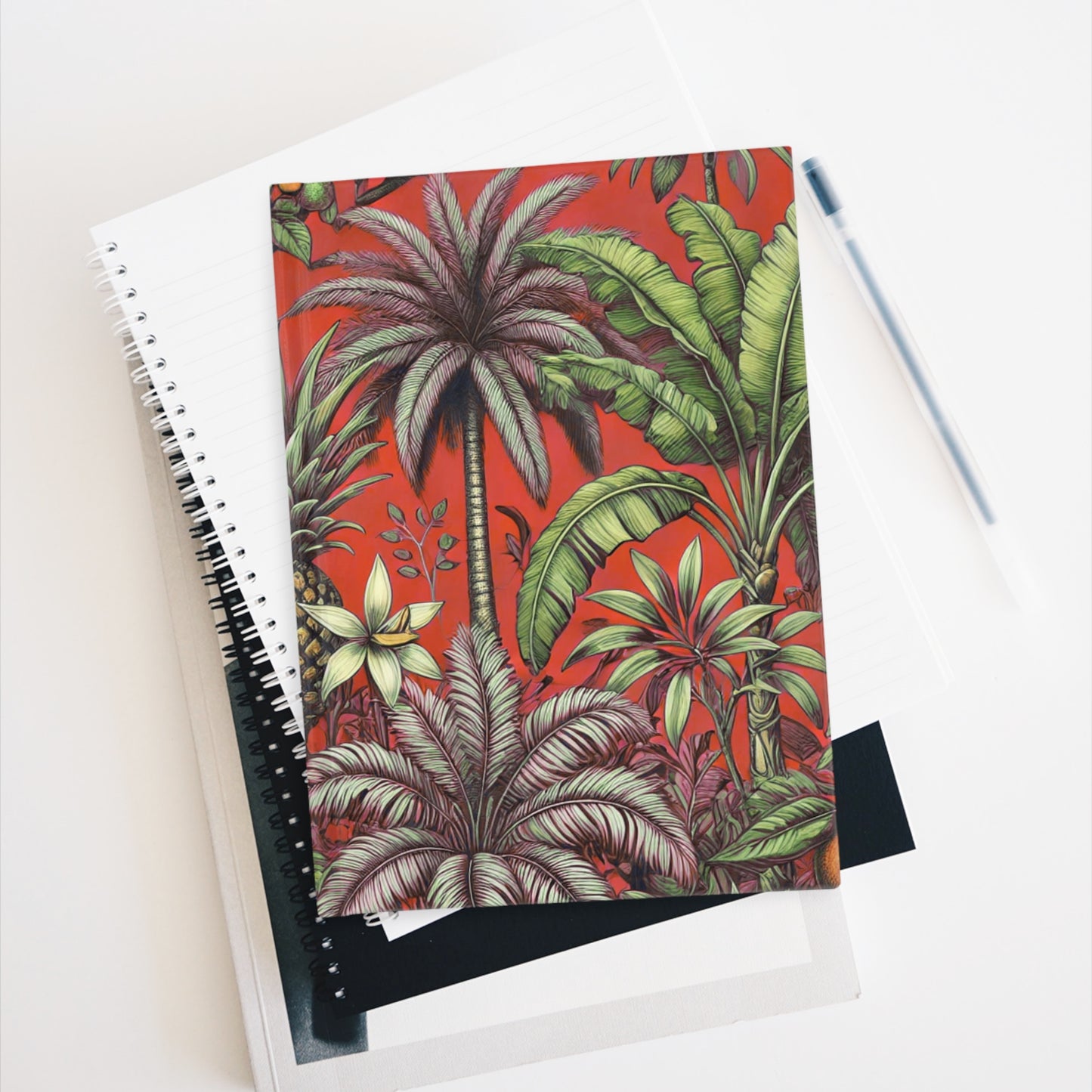 Tropical Fruit/Red Journal - 5" x 7"