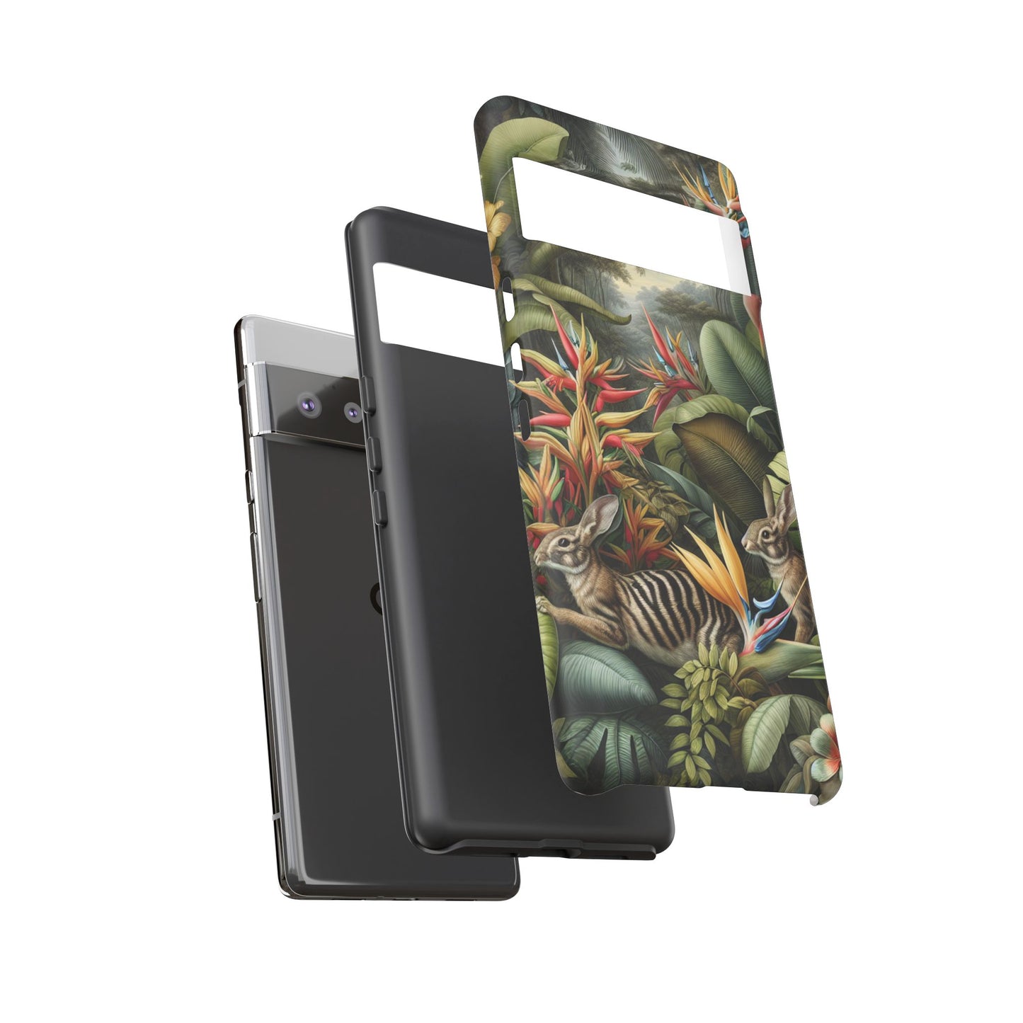 Rainforest Rabbit Outing Phone Case - Tough Cases with Summer Vibe