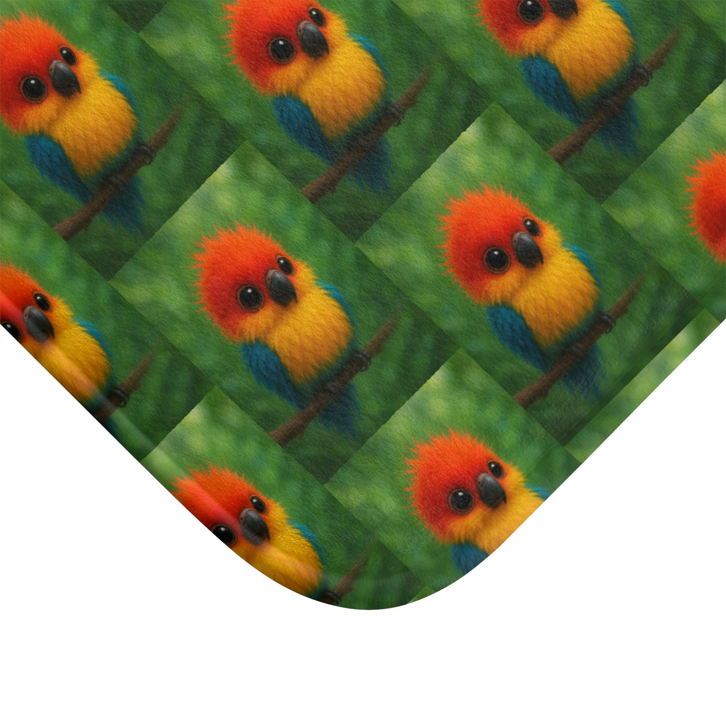 Baby Parrots Bath Mat, 2 Sizes - Tropical Vibes for Home Decor