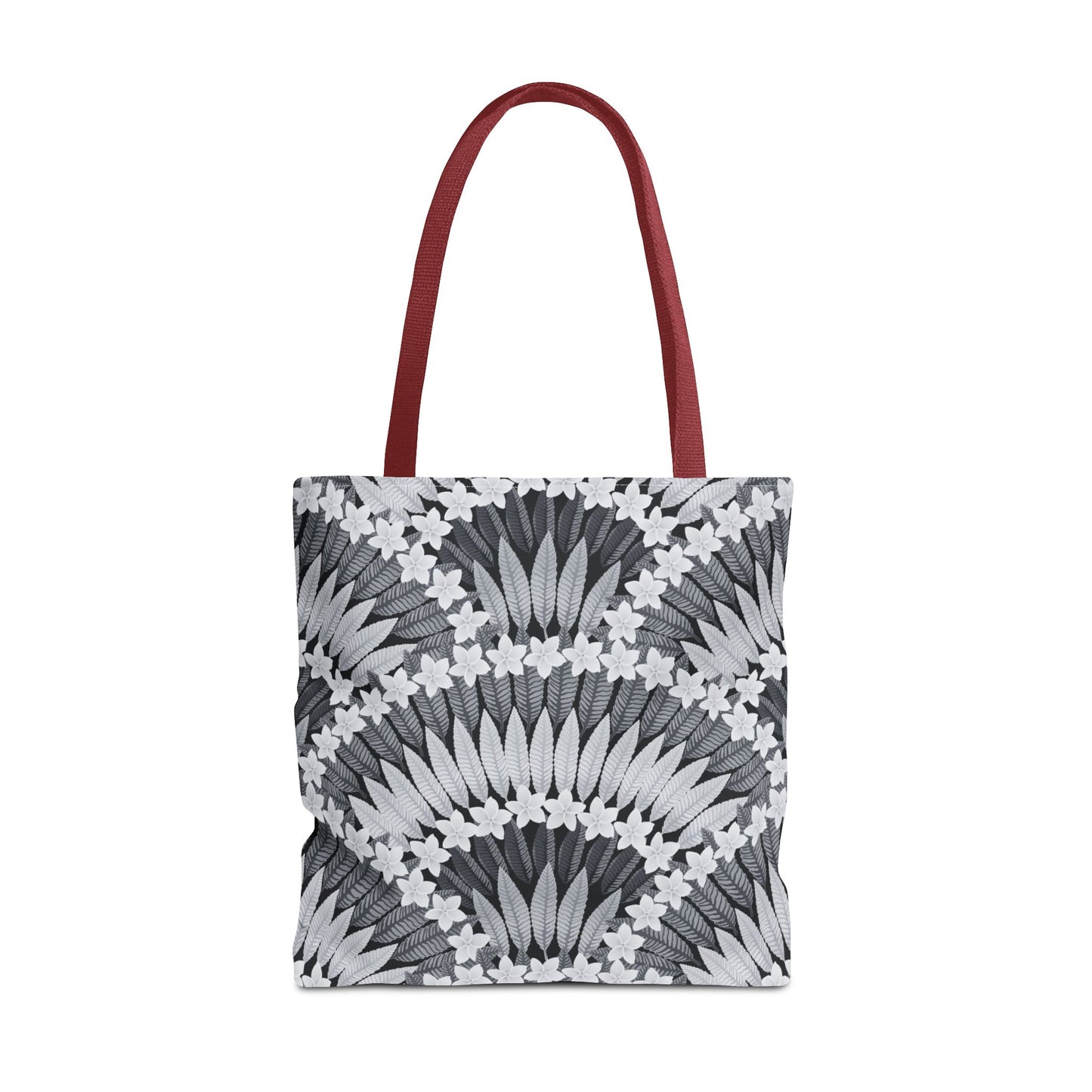 Plumeria and Palms BlackTote Bag - 3 Sizes