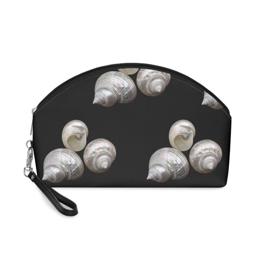 Makeup Bag - White Nautilus Trio, black