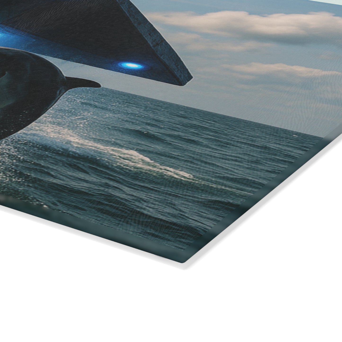 Glass Cutting Board, 2 sizes - UFO and Dolphin
