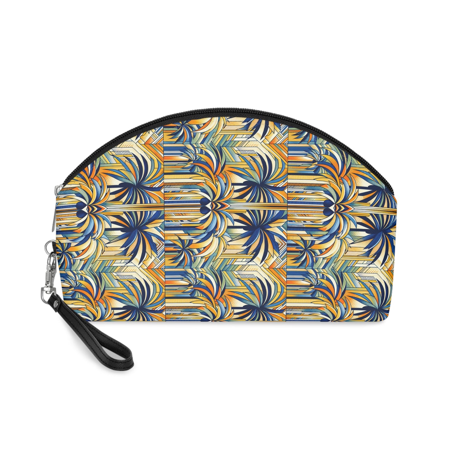 Makeup Bag - Blue Stylized Palms