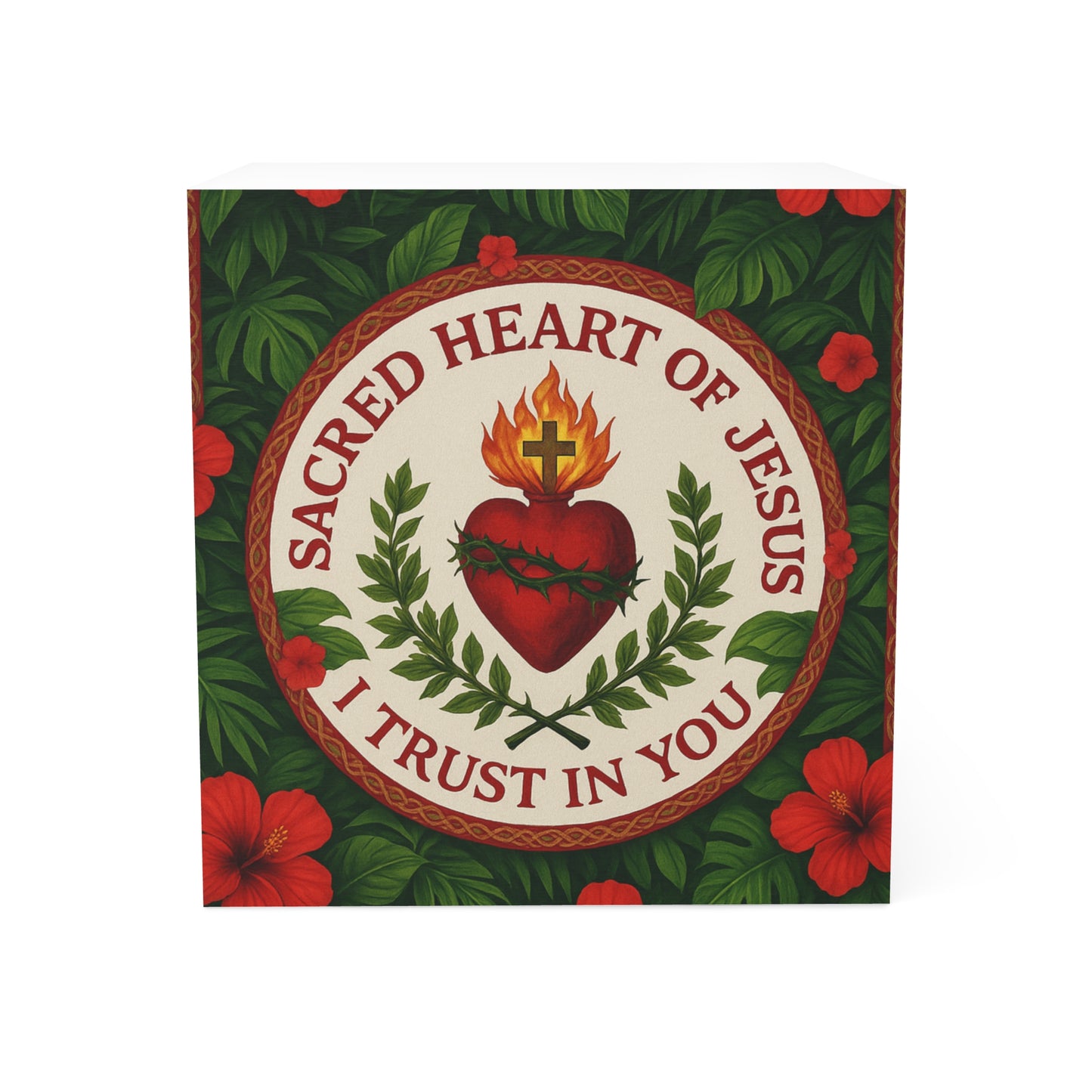 Religious Note Cube - Sacred Heart of Jesus Prayer