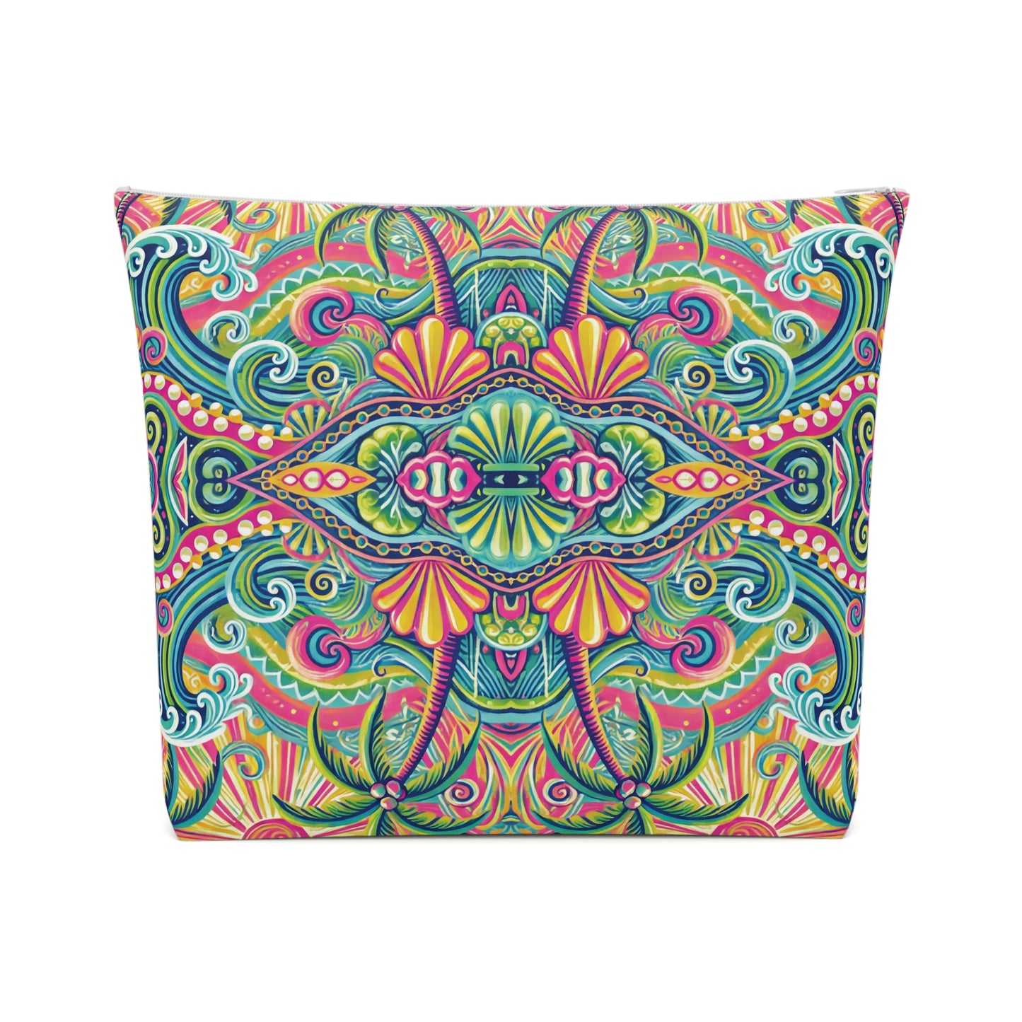 Tropical Cotton Cosmetic Bag, Makeup Pouch, 5 Sizes / Kaleido Bay