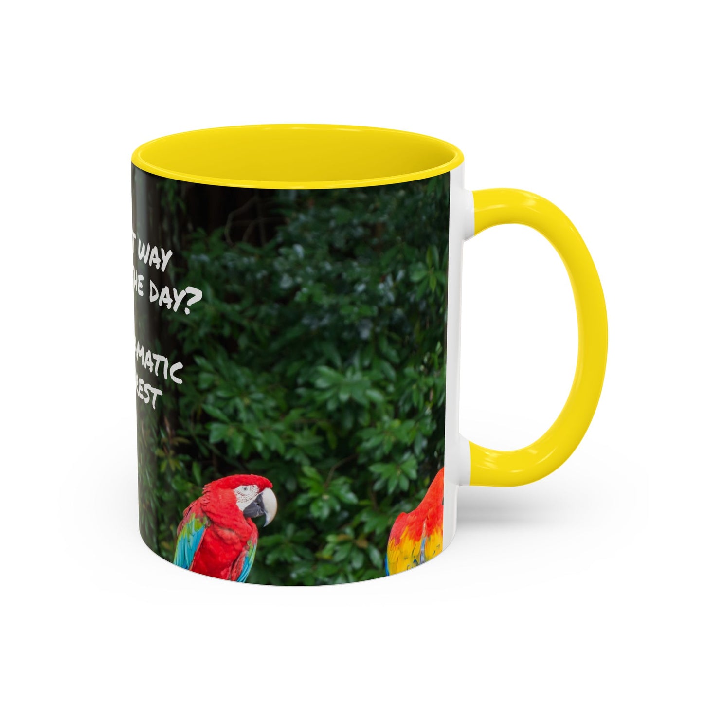 Parrot Accent Coffee Mug (11, 15oz), 8 Colors - Dramatic Disinterest