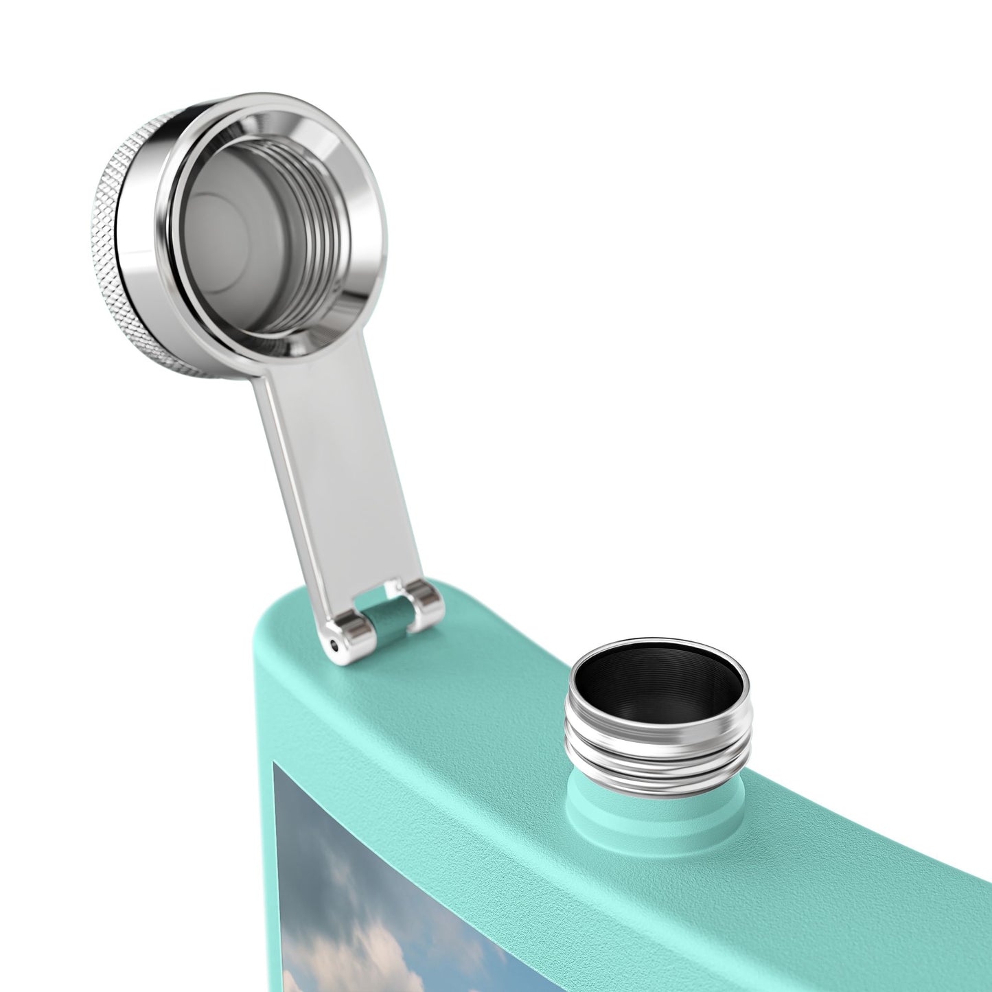 Tropical Stainless Steel 6 oz. Flask, Many Colors  – UFO and Dolphin