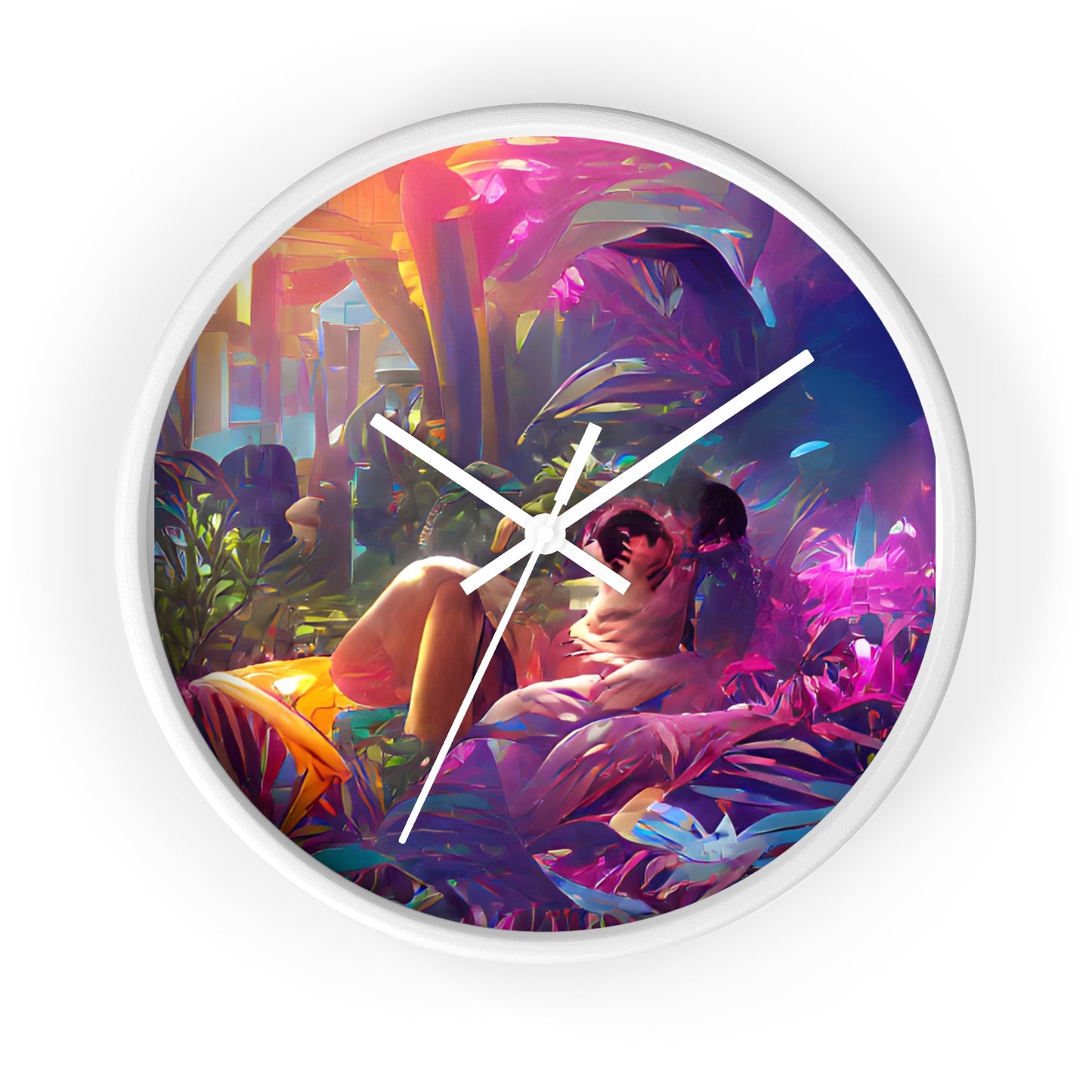 Wall Clock, "Secret Midnight Kiss in Hidden Tropical Garden"