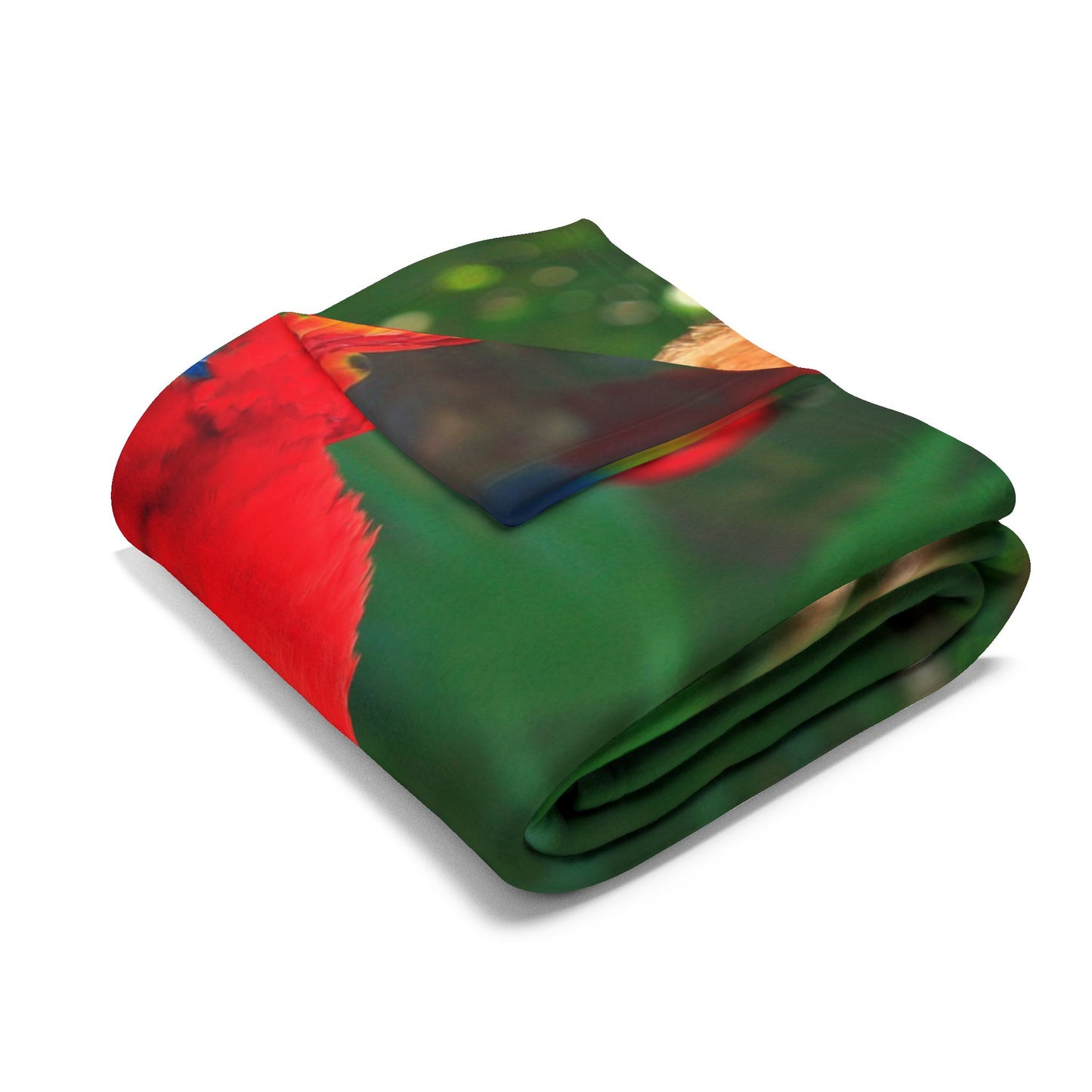 Gossip Parrots in Rainforest Fleece Blanket - Colorful Tropical Design