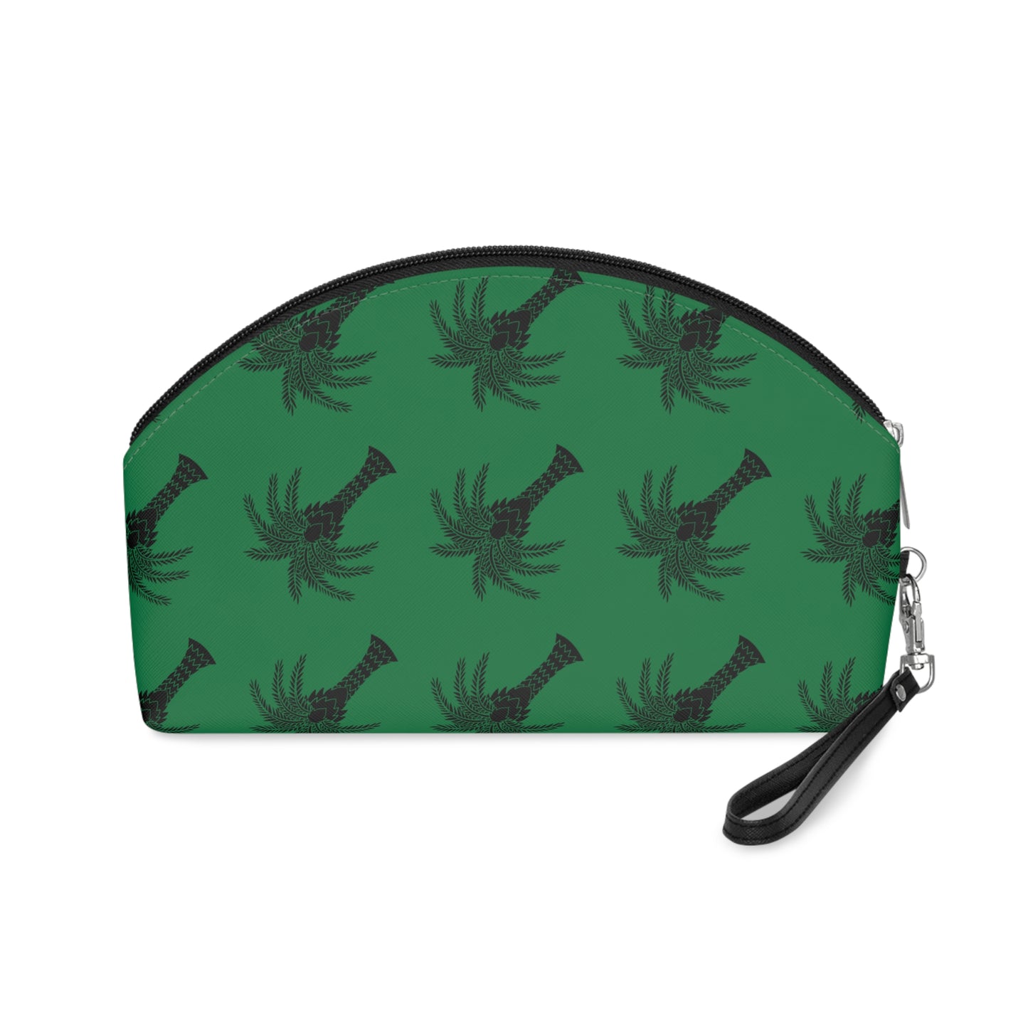 Makeup Bag - Art Deco Palm, dark green