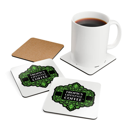 Coaster Set -  Tropics Lifestyle Coffee brand logo