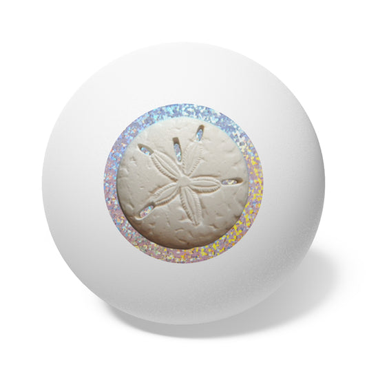 Tropical Paradise Ping Pong Balls - 6 Pack with Disco Sand Dollar