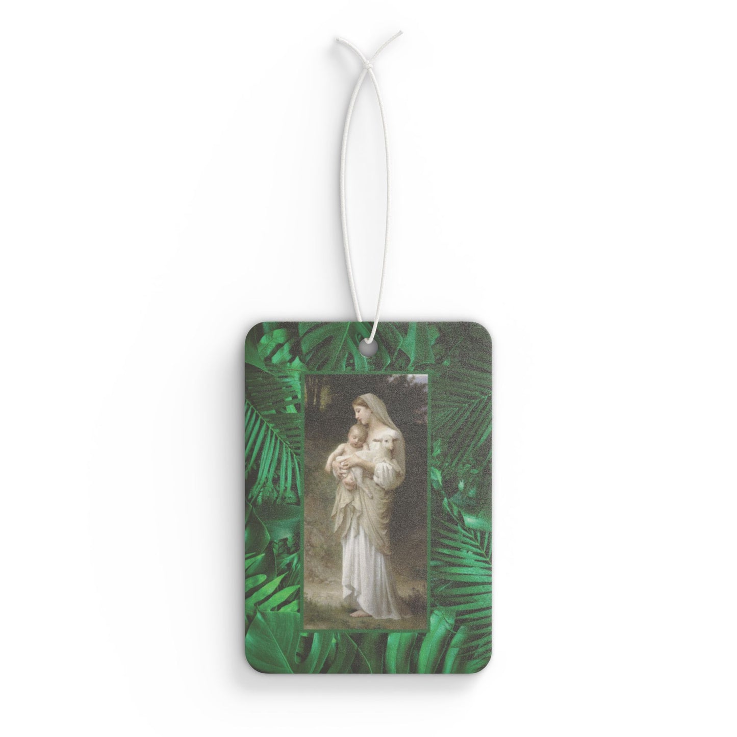 Car Air Freshener - Tropical "Innocence" / Mary, Baby Jesus and Lamb, Religious