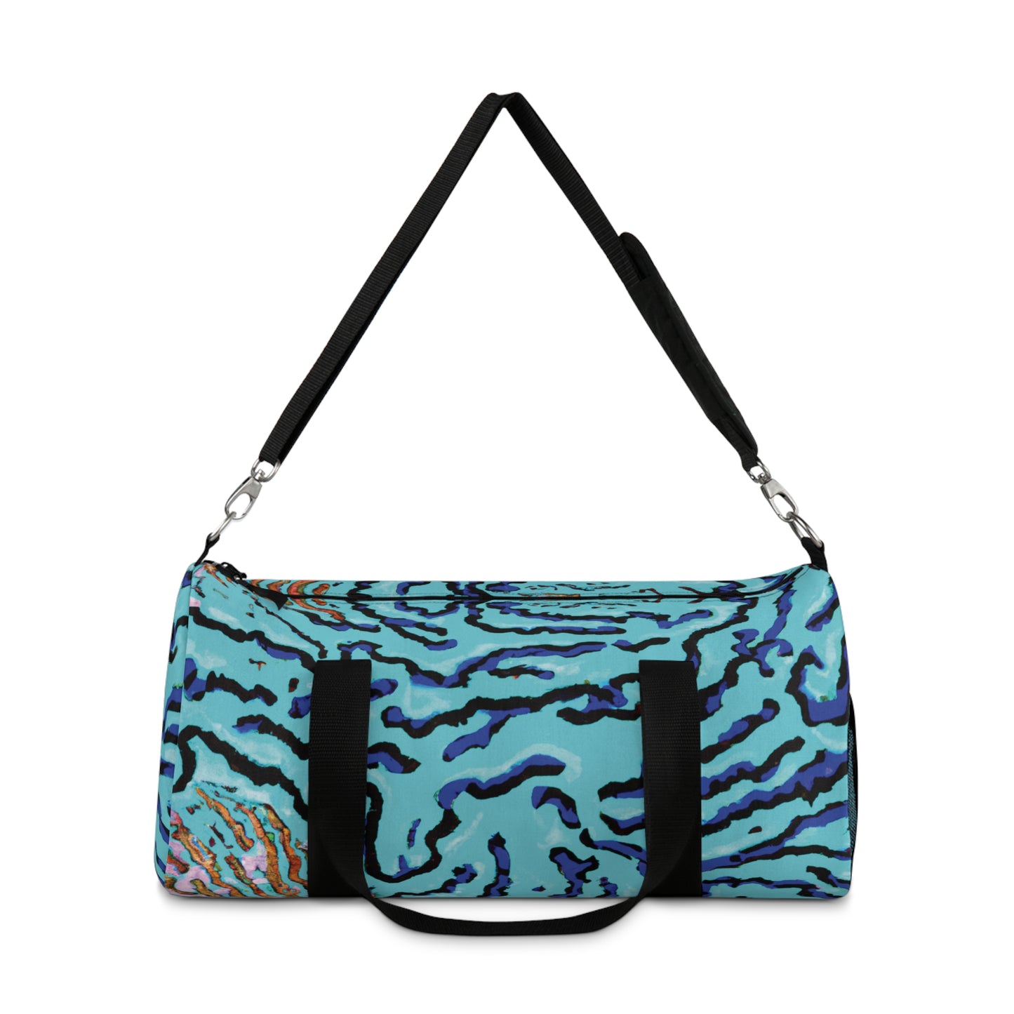 Tropical Duffel Bag - Perfect for Travel and Gym / Wild Coral, Turquoise
