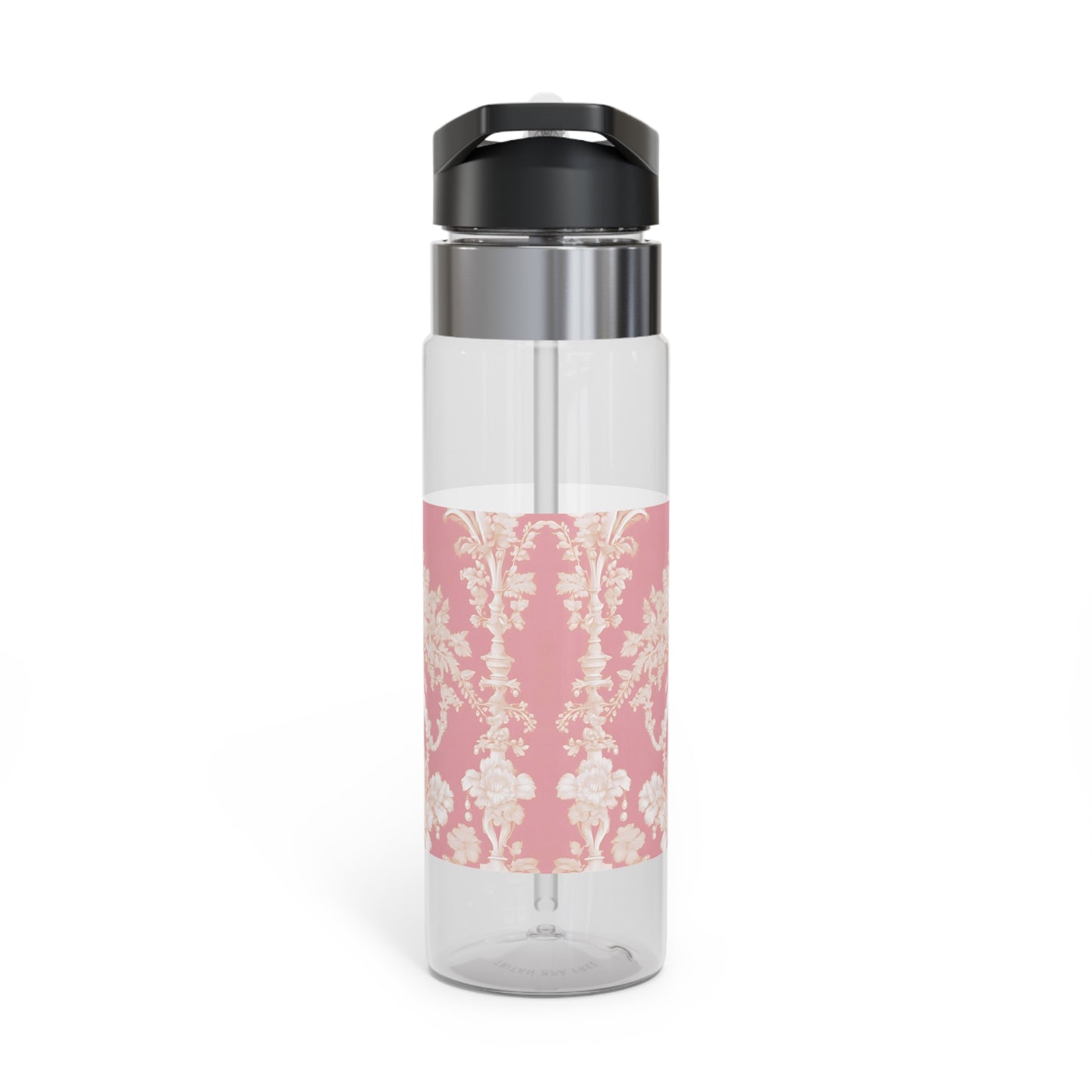 Tropical 20oz Tritan Sport Water Bottle -  Leakproof, Lightweight, BPA-Free / Pearl Lady Toile, Pink