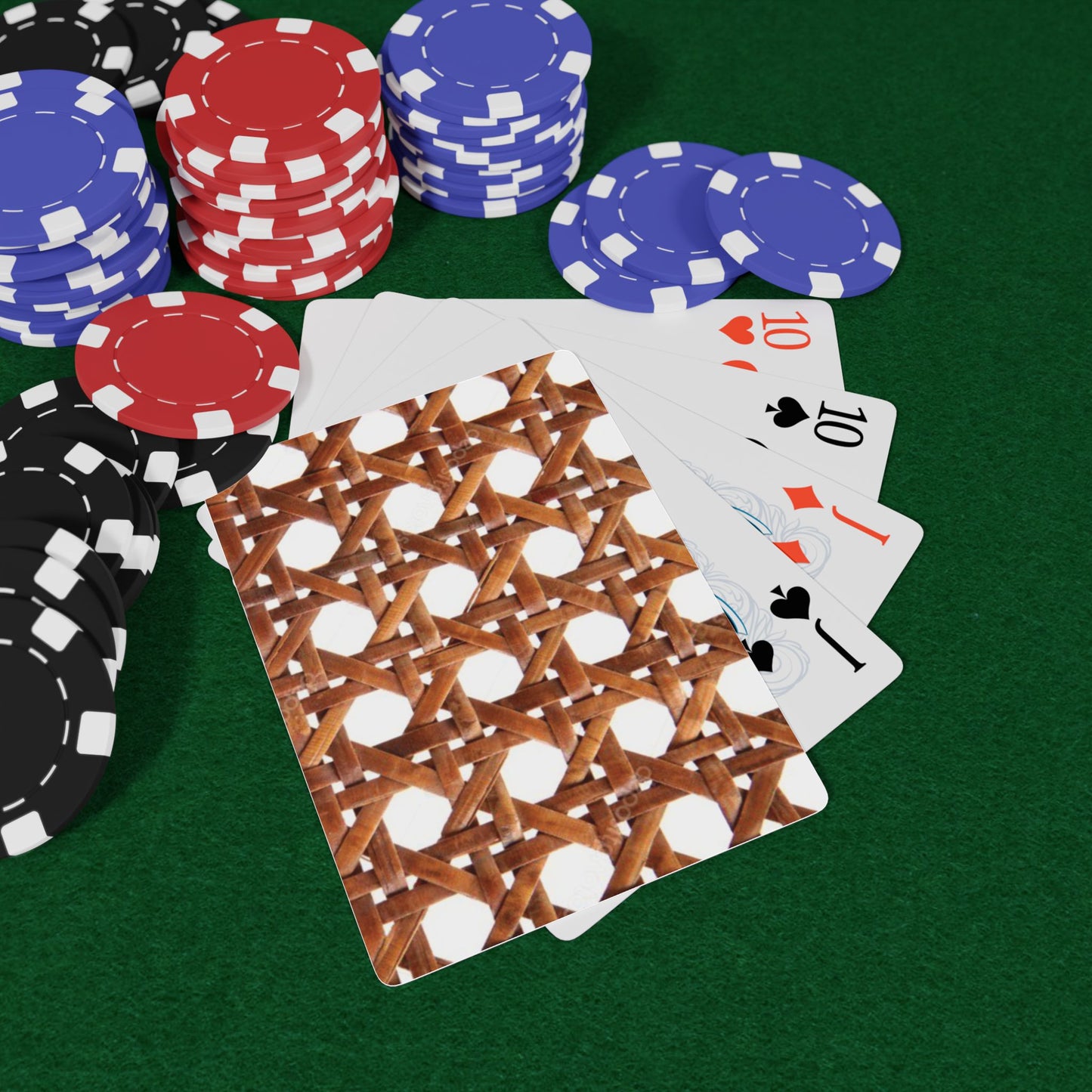 Poker Playing Cards - Beach Chair Wicker/Brown