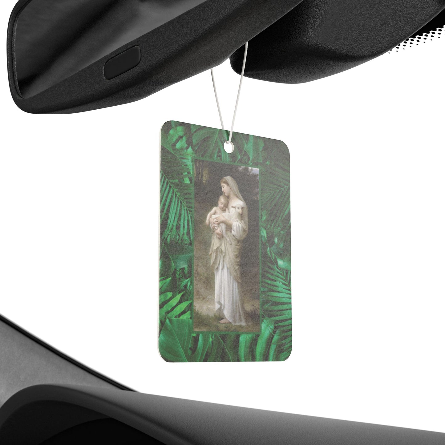 Car Air Freshener - Tropical "Innocence" / Mary, Baby Jesus and Lamb, Religious