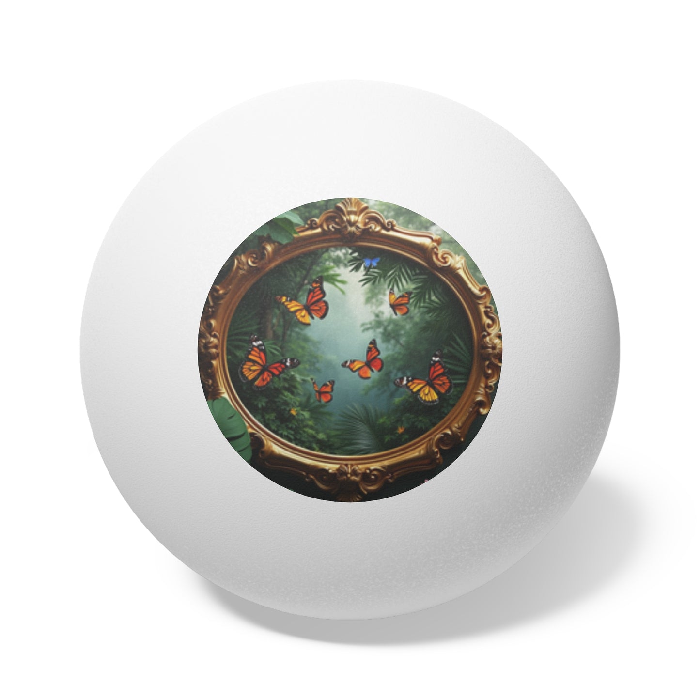 Tropical Paradise Ping Pong Balls - 6 Pack with Framed Monarch Gathering