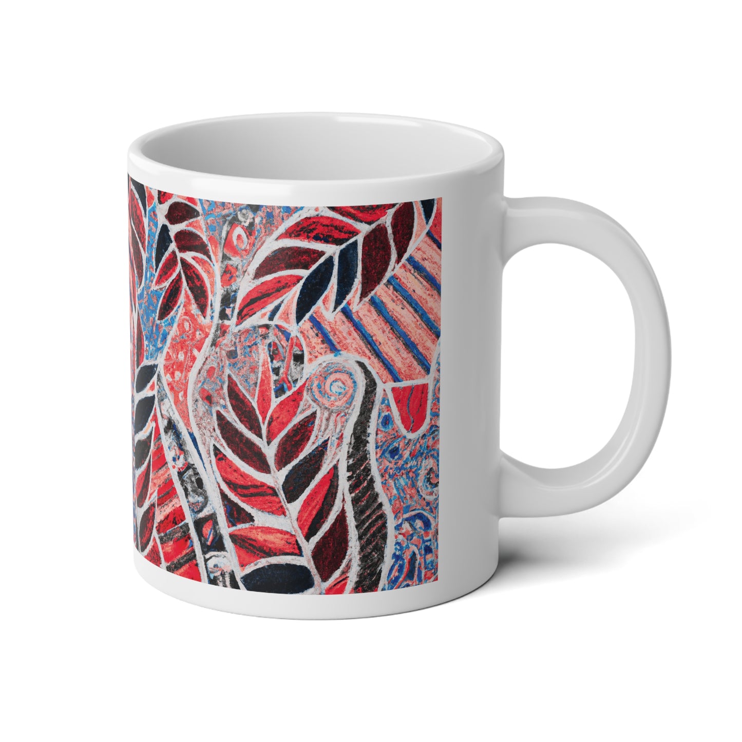 Jumbo Mug, 20oz, Amazon Whimsy Red | Tropical Coffee Cup