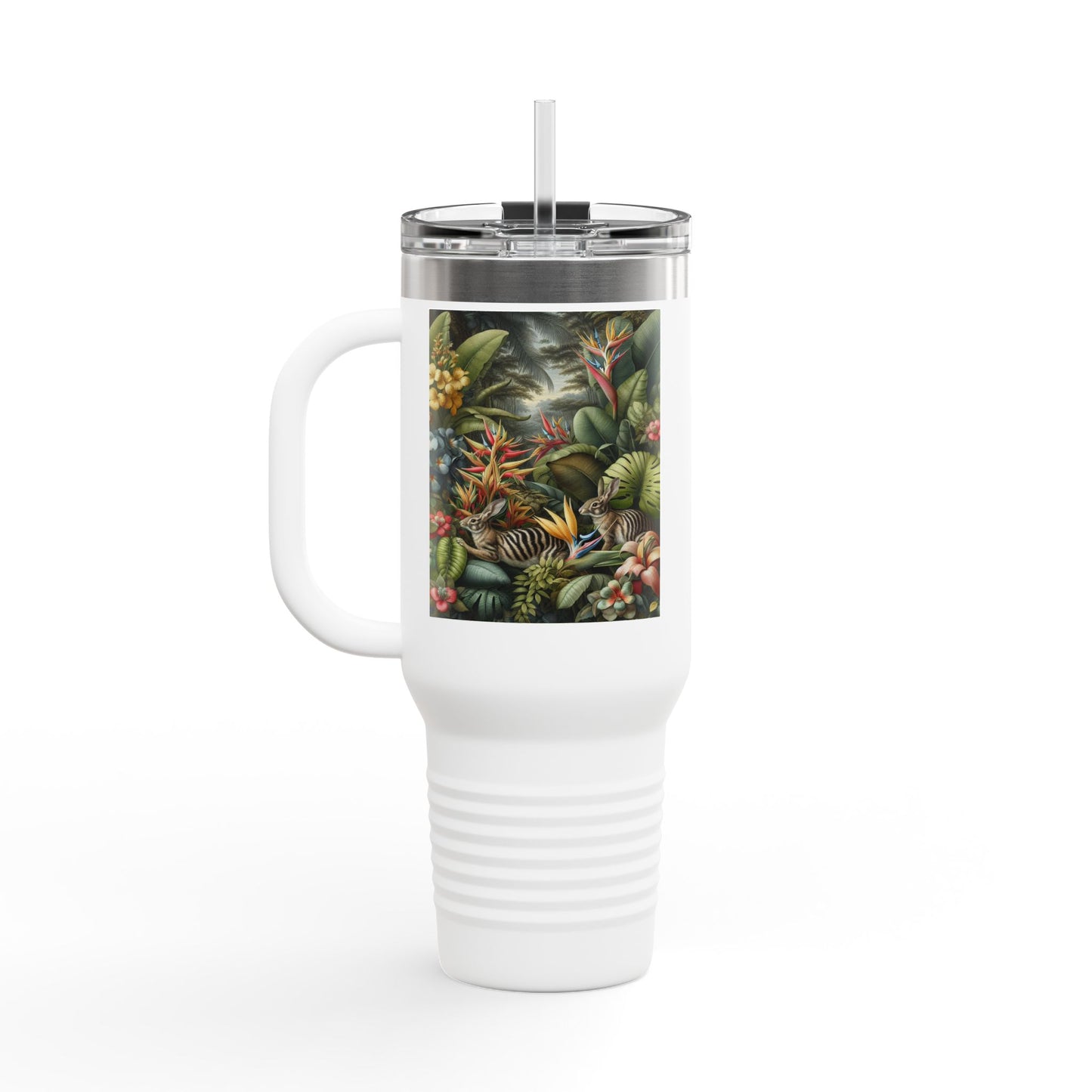 Rainforest Rabbit Outing Insulated Travel Mug - 40oz - Perfect for Outdoor Adventures