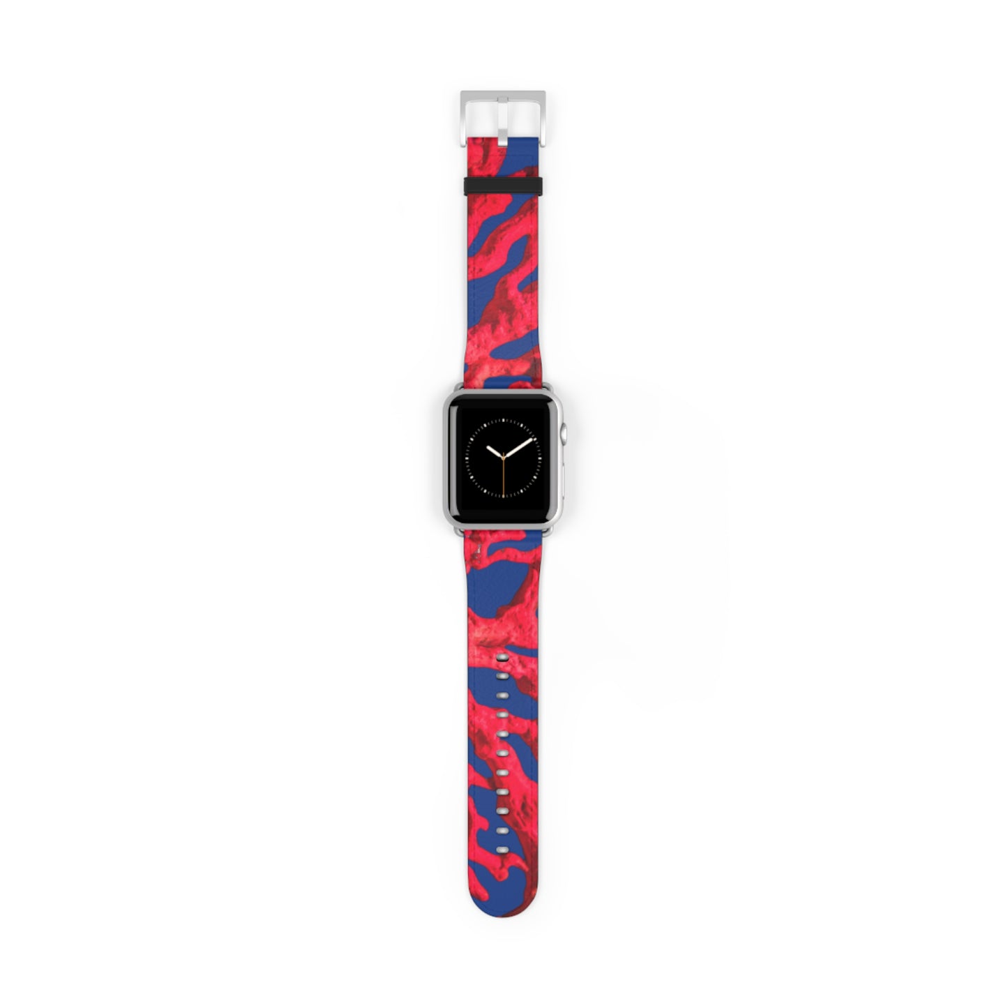 Apple Watch Band - Red Coral, dark blue background