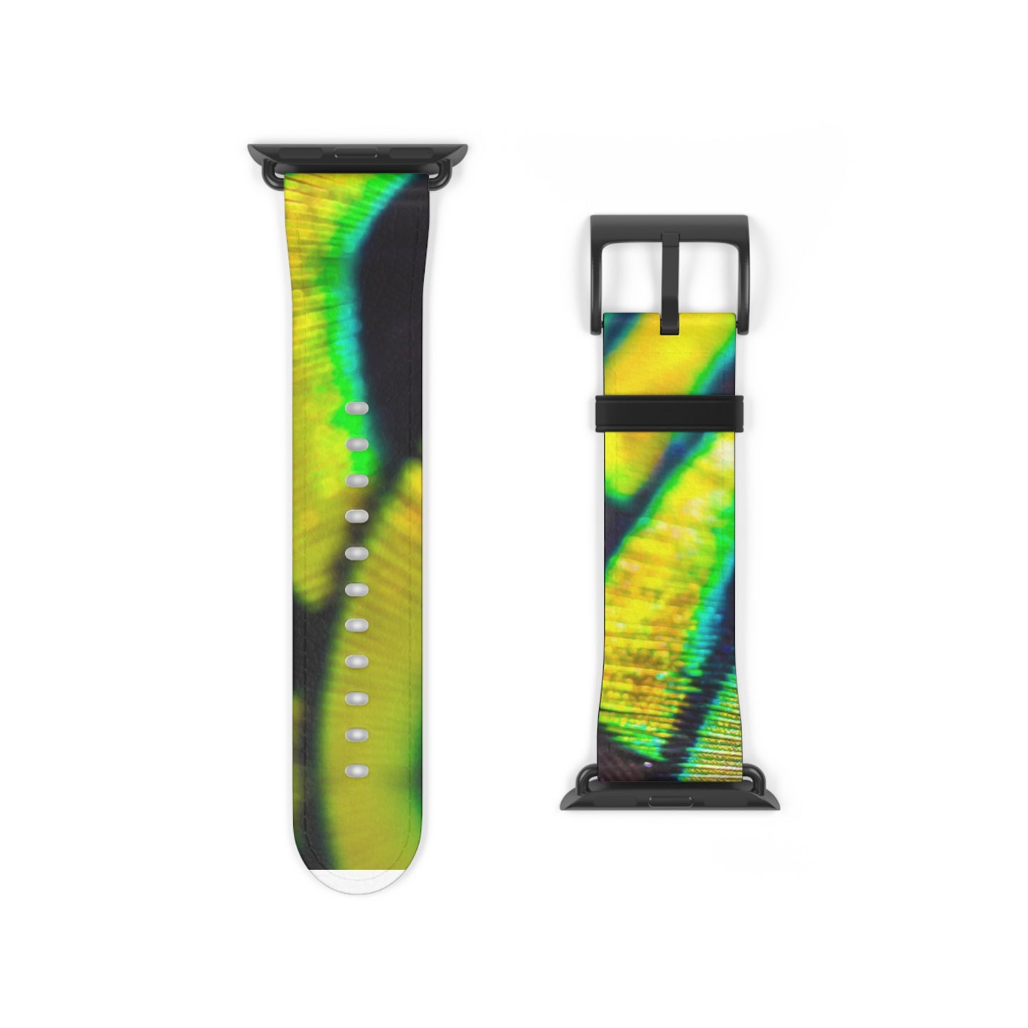 Apple Watch Band - Yellow Peacock Feathers