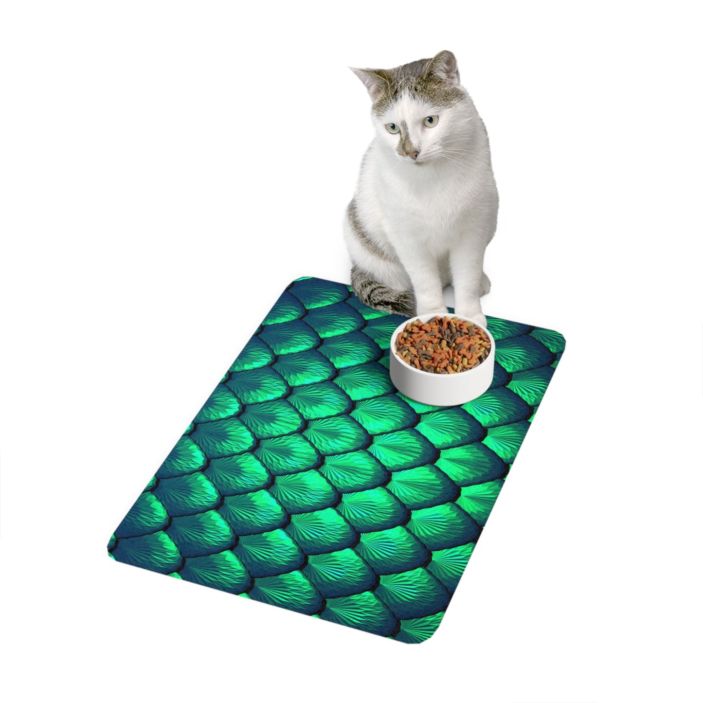 Pet Food Mat (12x18), Pretty Mermaid Tail