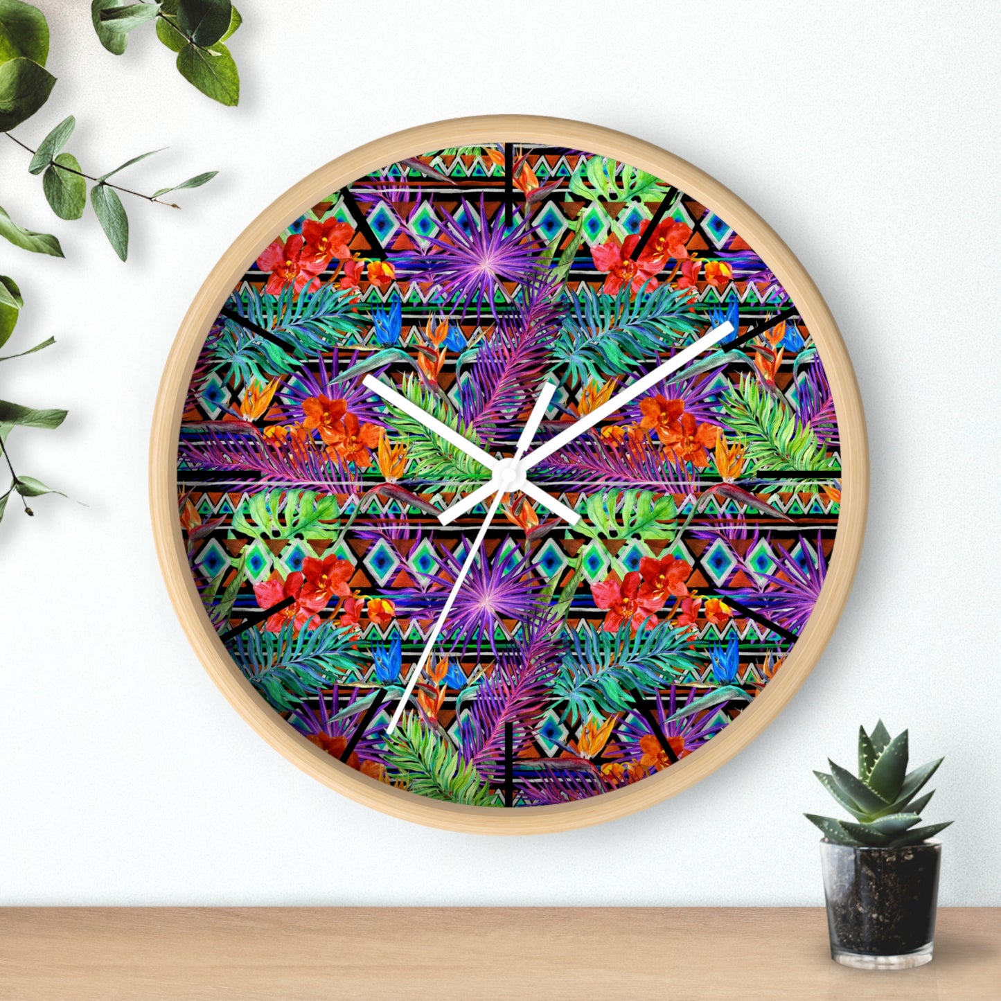 Neon Jungle Wall Clock - Perfect for Tropical Lifestyle Lovers