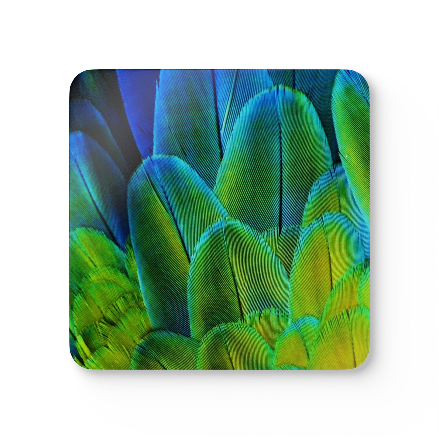 Coaster Set - Shimmering Peacock Plumes