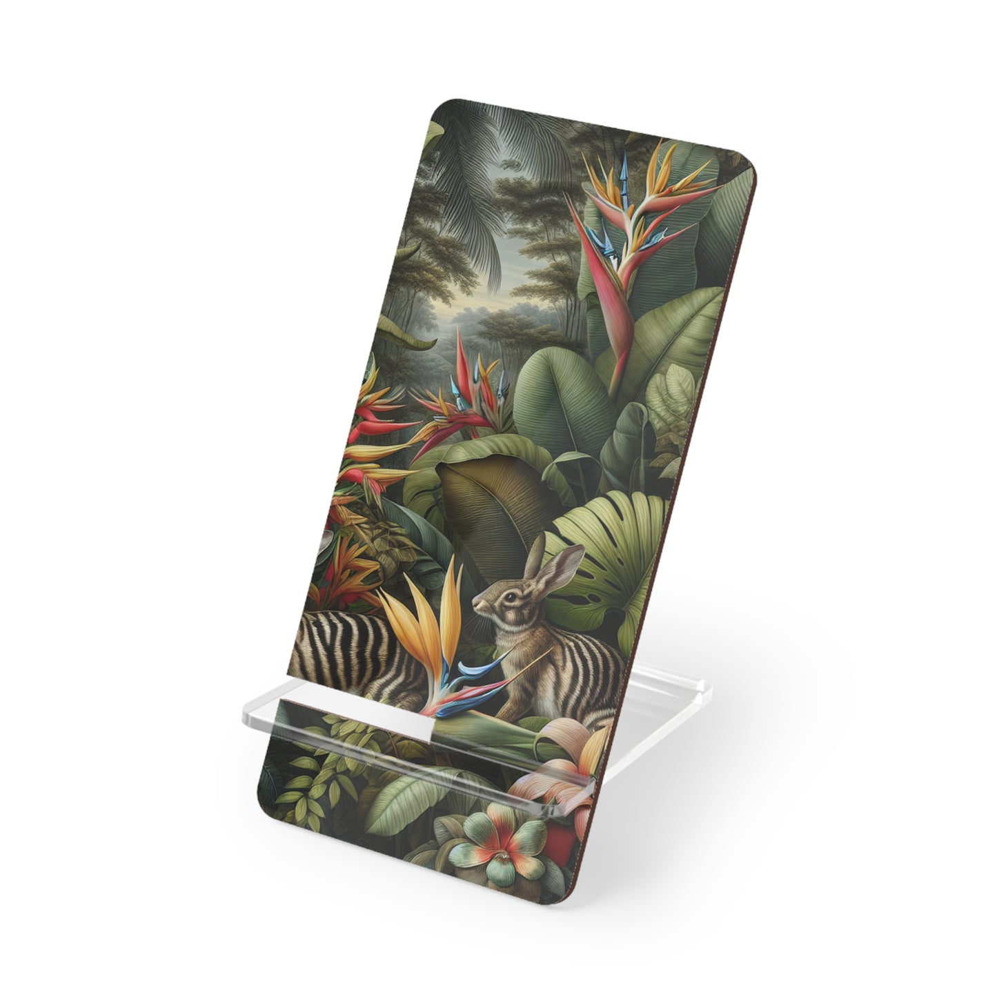 Smartphone Rainforest Display Stand - Rainforest Rabbit Outing