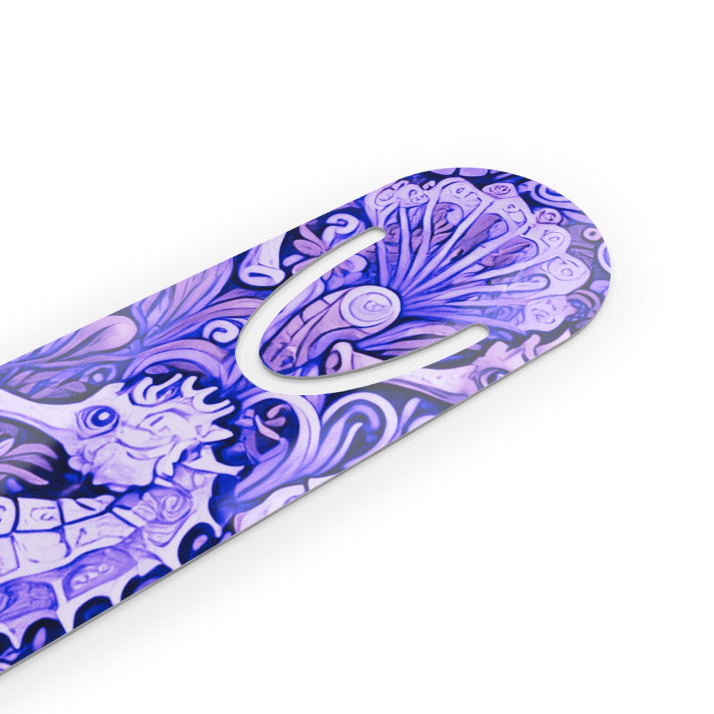 Bookmark - Aluminum, Sally the Seahorse / Amethyst