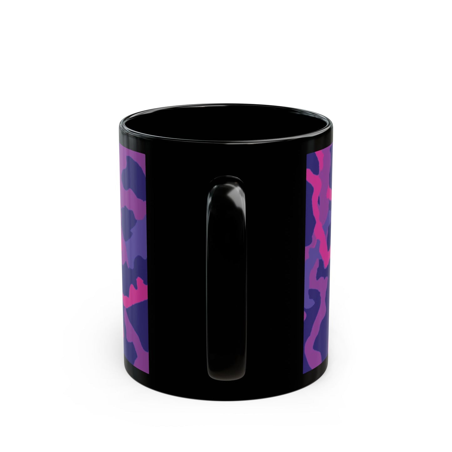 Black Coffee Mug - Coral Threads/Heatwave