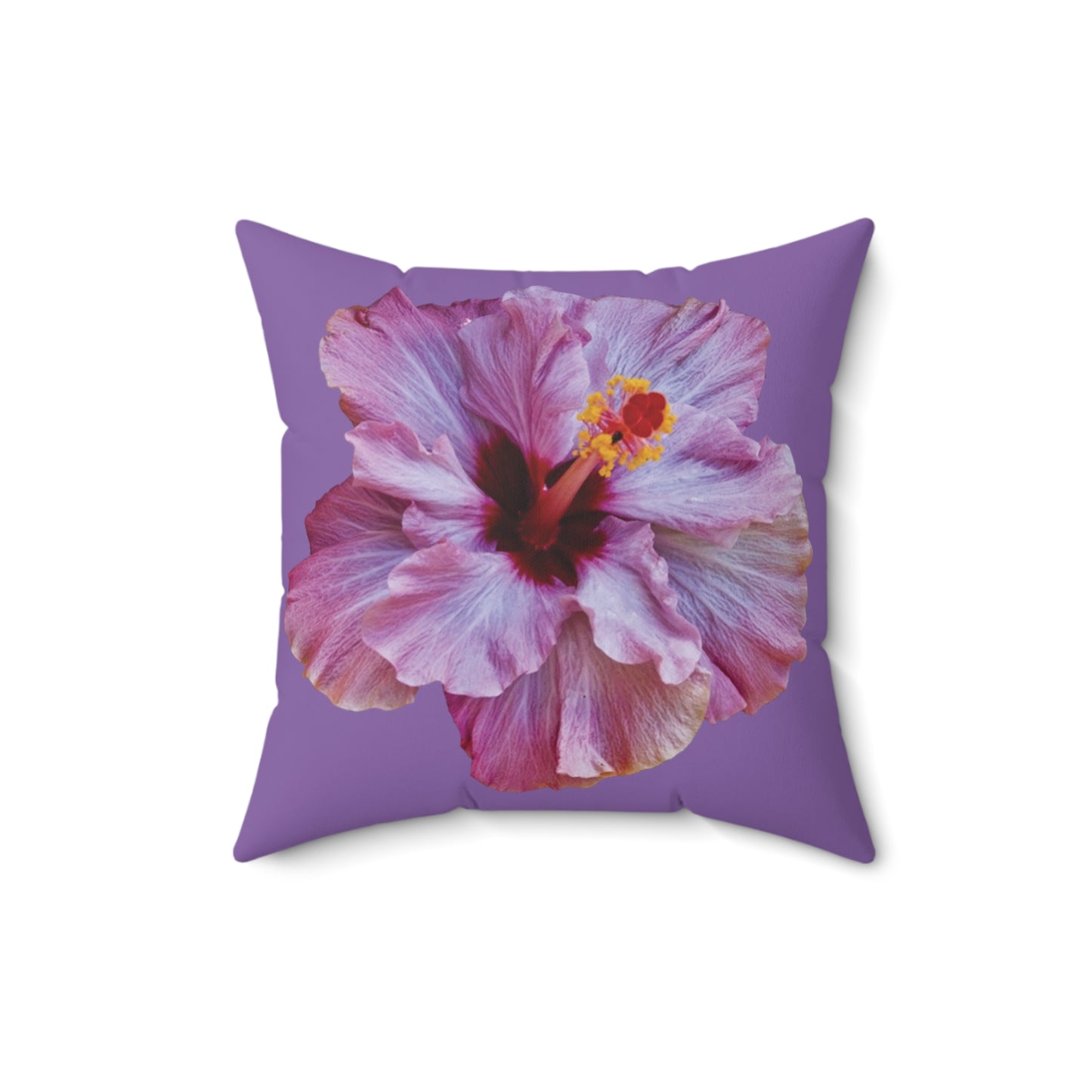 Decorative Pillow - Accent Cushion, 4 Sizes / Photo Purple Hibiscus, Lt. Purple