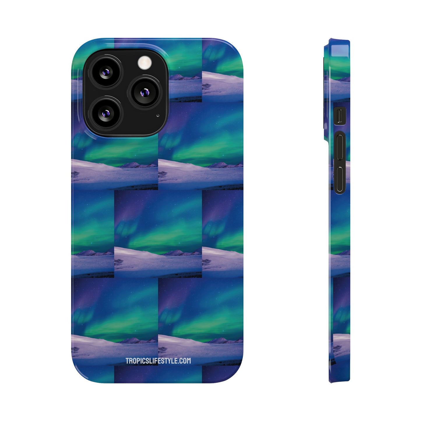 Slim Phone Cases - Cold Ocean Lights, Peacock