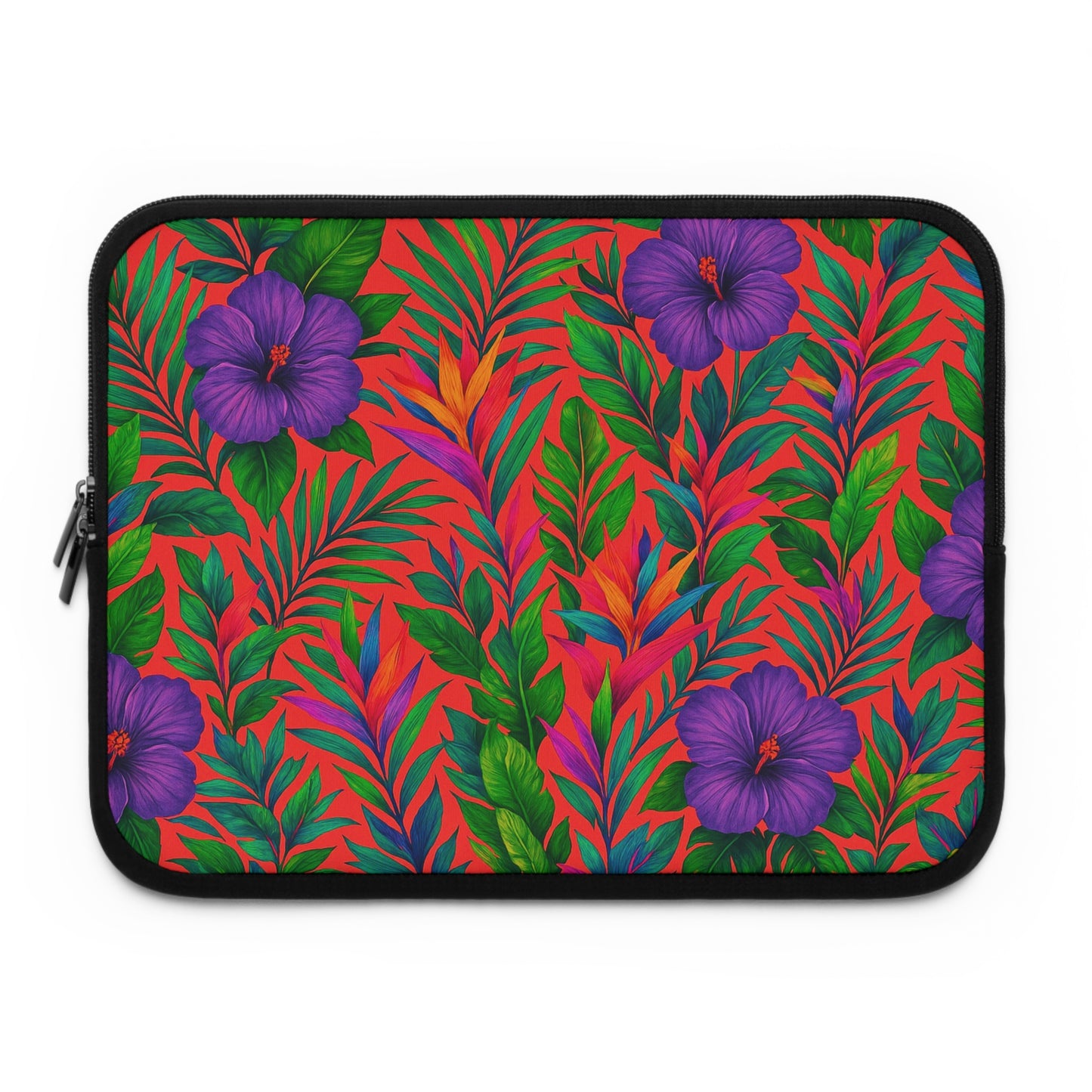 Tropical Laptop Sleeve, 5 Sizes - Perfect for Beach Lovers & Students / Midnight Flowers