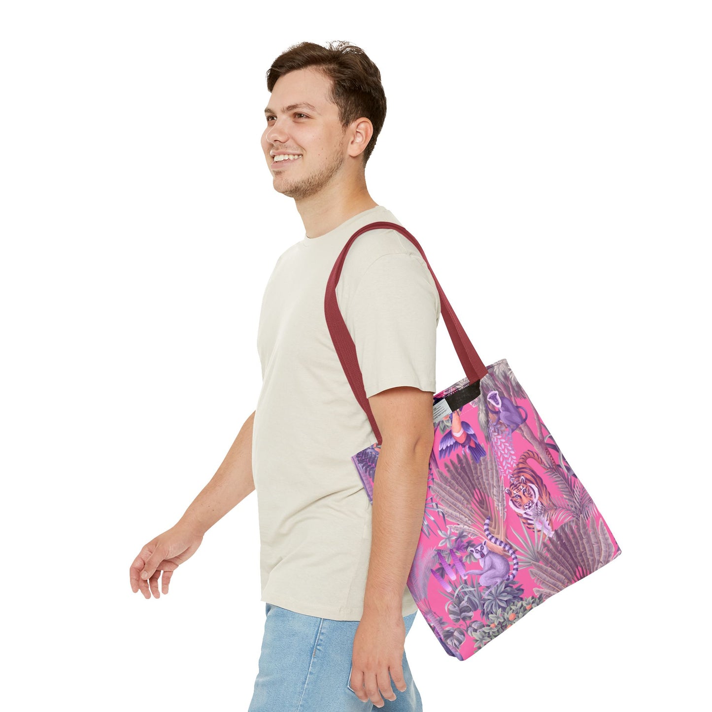 Tiger Haven, Pink Tote Bag - 3 Sizes