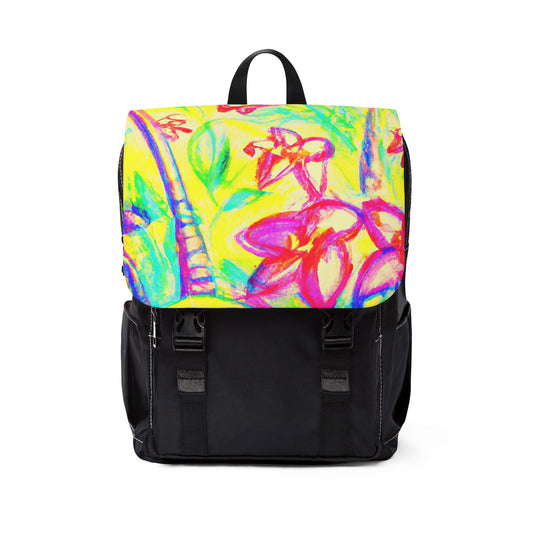 Tropical Doodles/Yellow Casual Backpack - Perfect for Everyday Adventures