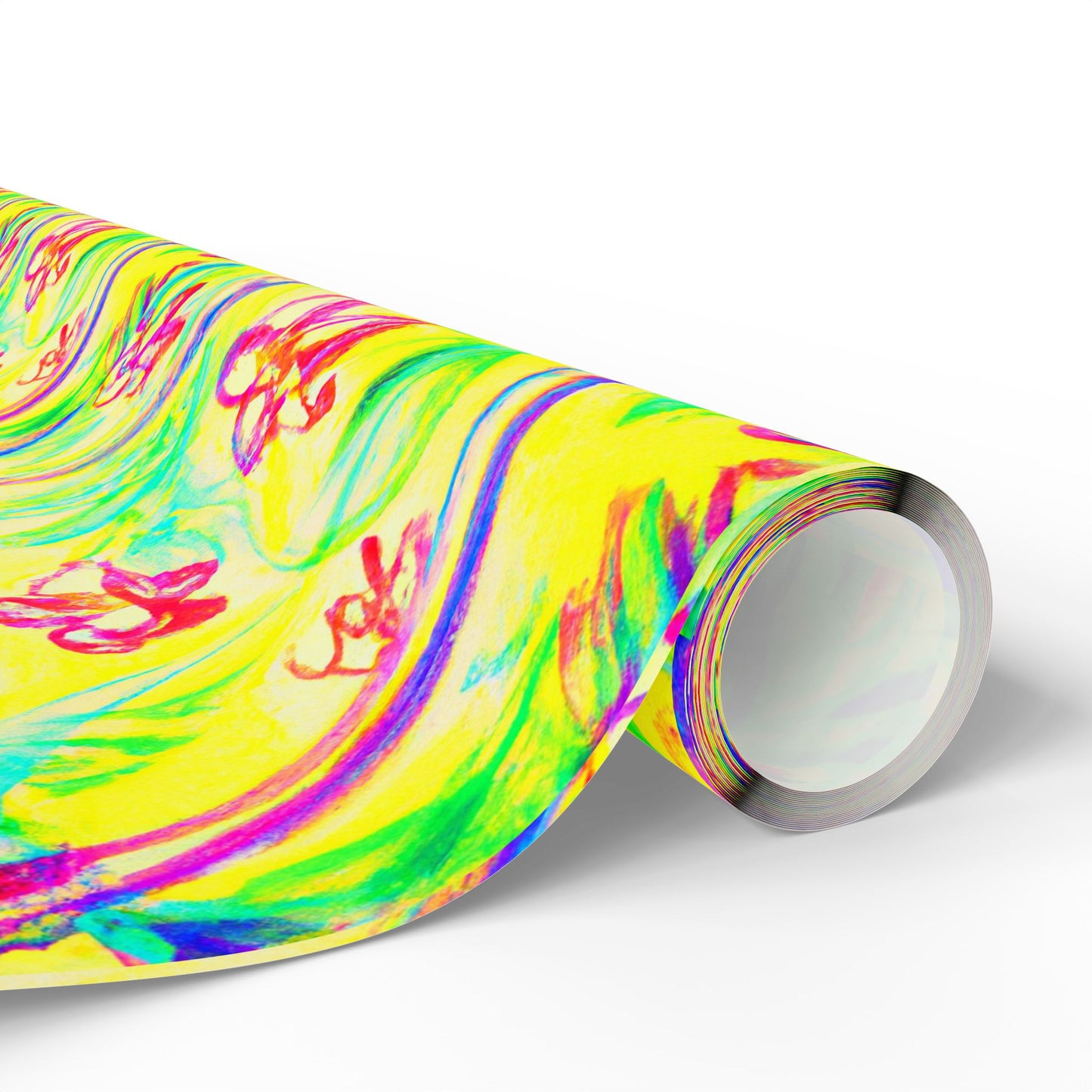 Wrapping Paper - Tropical Gift Wrap for All Occasions, 3 Sizes/2 Finishes / Tropical Doodles, Yellow