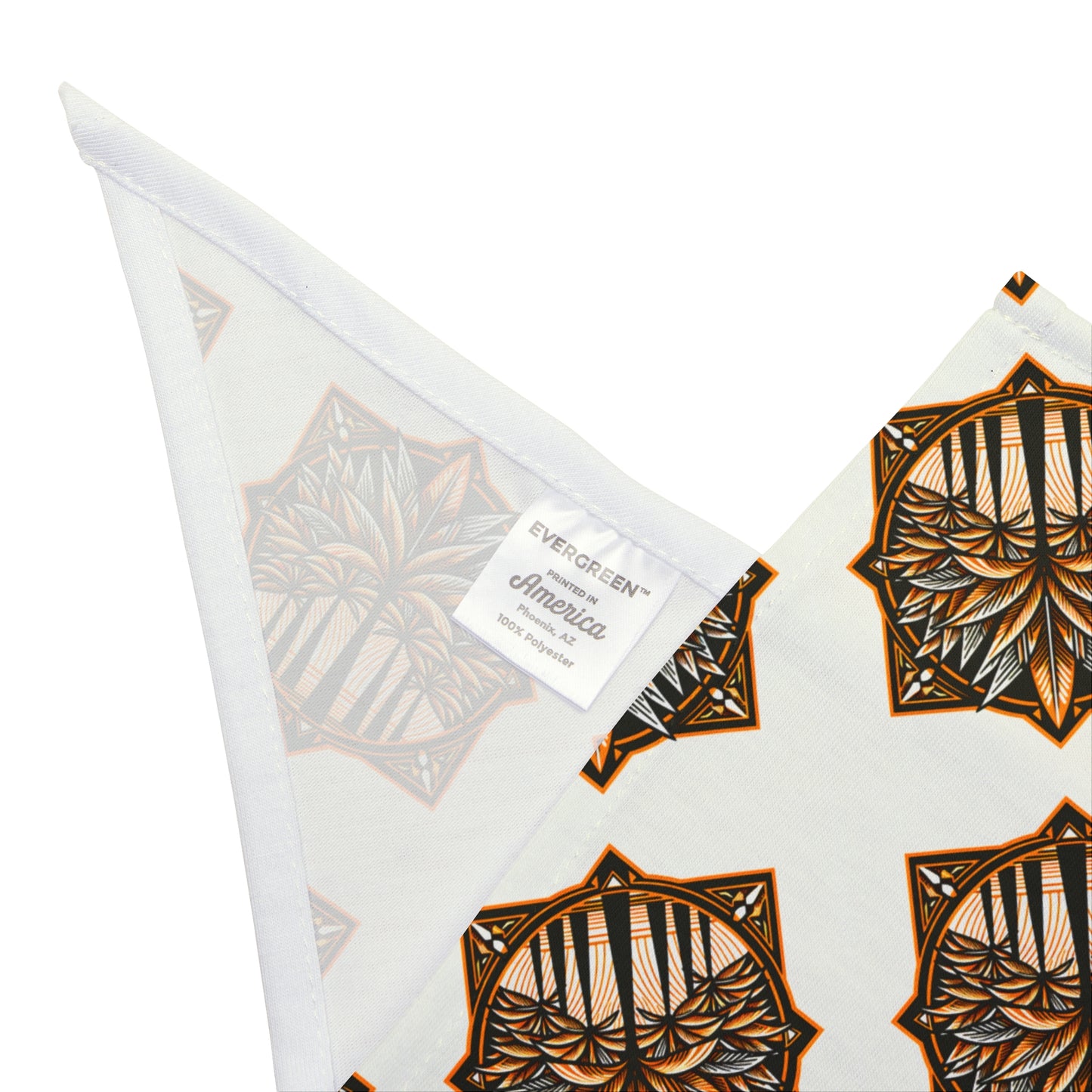 Cinnamon Art Deco Palm Tropical Pet Bandana, 2 Sizes - Stylish accessory for dogs & cats