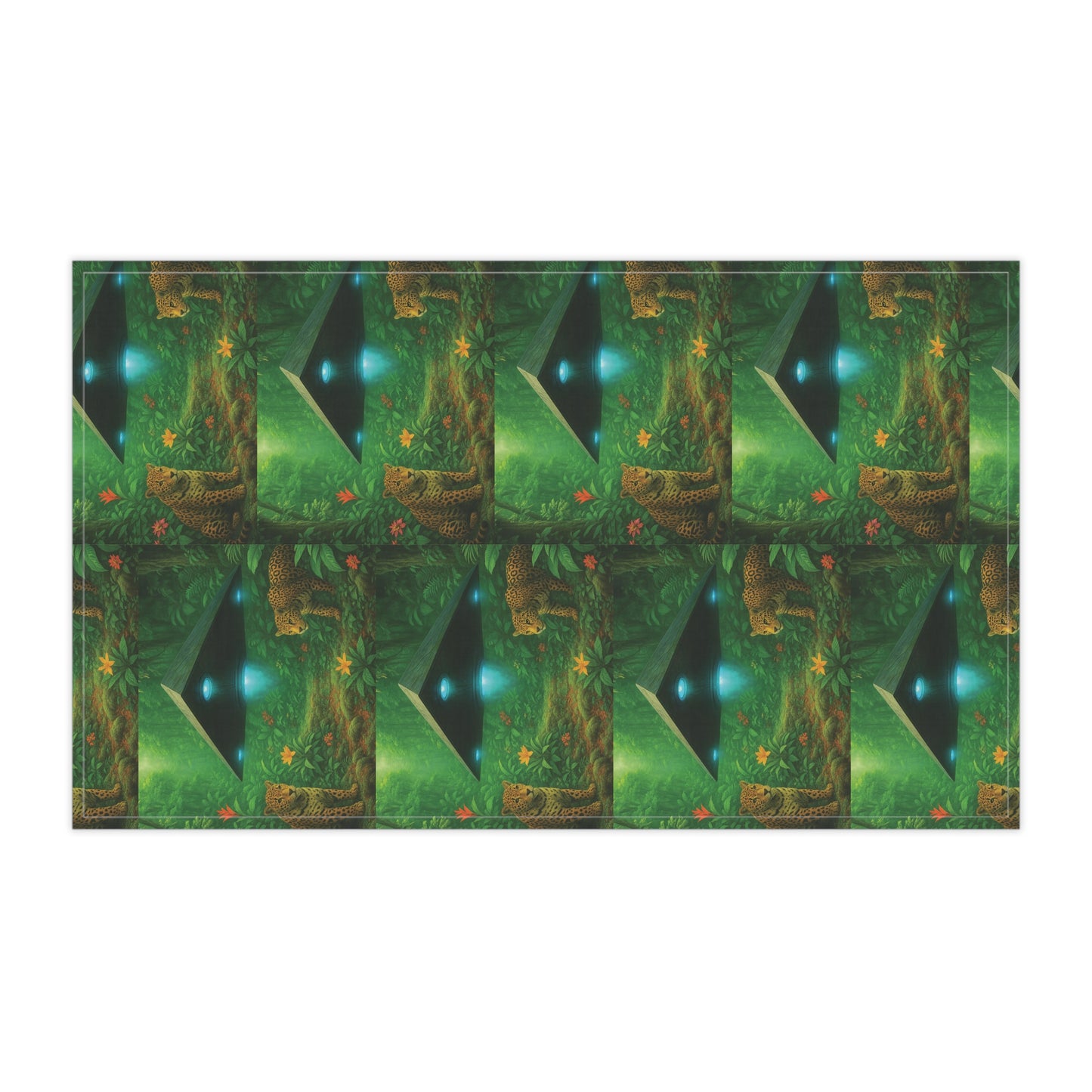 Tea Towels (cotton, poly), Rainforest UFO and Jaguars